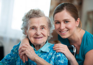 Home care nurse and resident