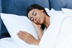A women sleeping peacefully